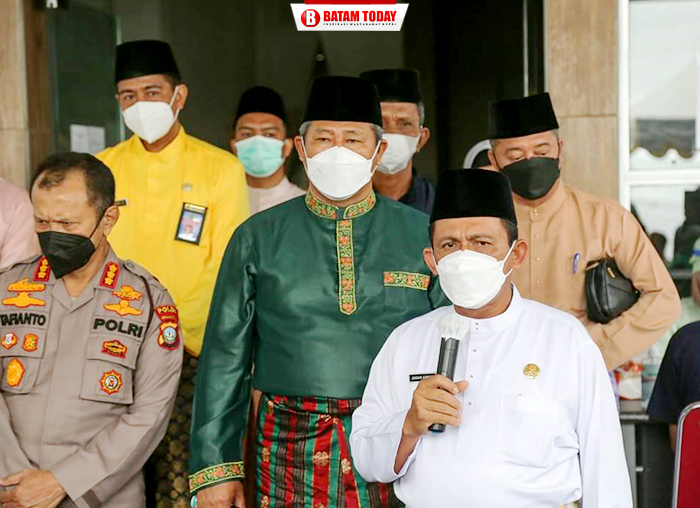 Gubernur Kepri saat memberikan amanah terkait vaksinasi di RSUD Tarempa